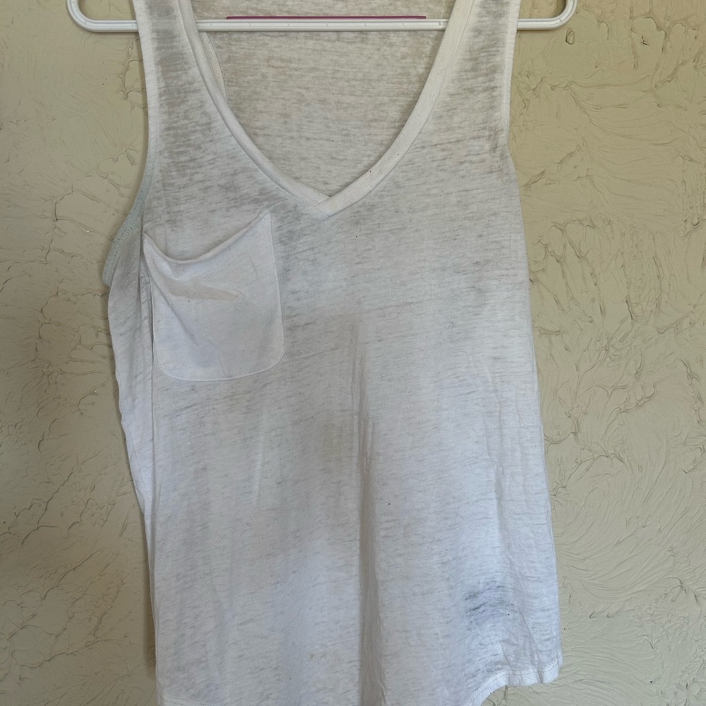 White Sheer Sleeveless Women's Top